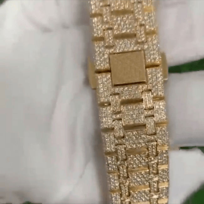 Full Iced Out Moissanite Diamond Automatic Watch - Image 3