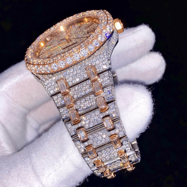 Stainless Steel Iced Out VVS Moissanite Watch for Women - Image 3