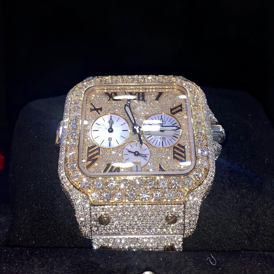 Moissanite Diamond Iced Out Watch for Bold Fashion Statement - Image 2