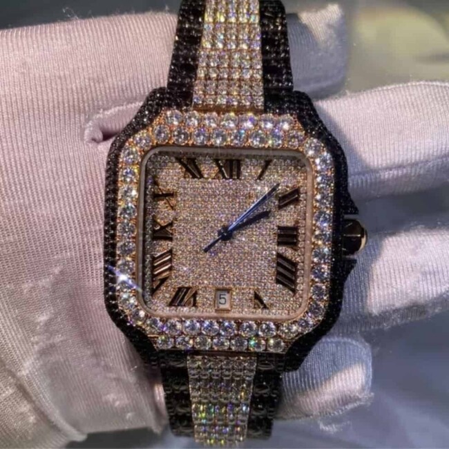 Women’s Bust Down Moissanite Watch - Image 10