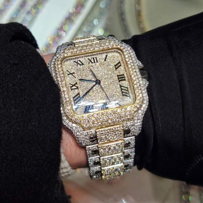 Designer Moissanite Watch with Premium Iced Stones - Image 5