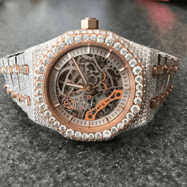 VVS Moissanite Luxury Chronograph Watch with Full Iced Out Shine - Image 2