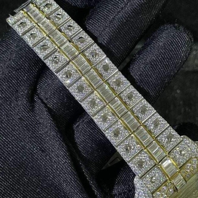 Bust down Moissanite Steel VVS Iced Out Watch - Image 5