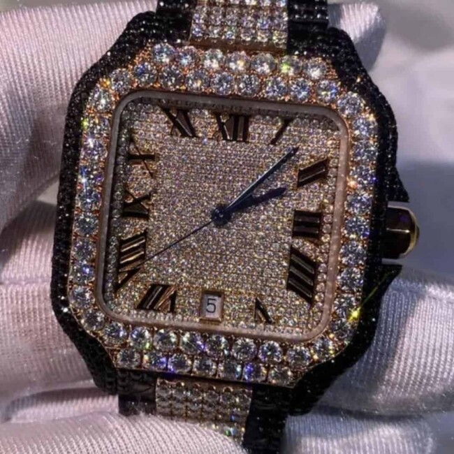 Women’s Bust Down Moissanite Watch - Image 9