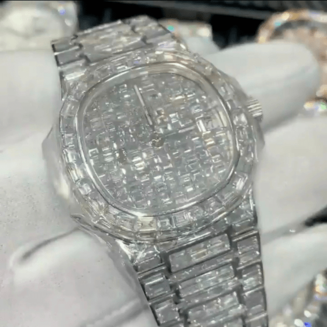 Luxury Iced Out Moissanite VVS Chronograph Watch - Image 2