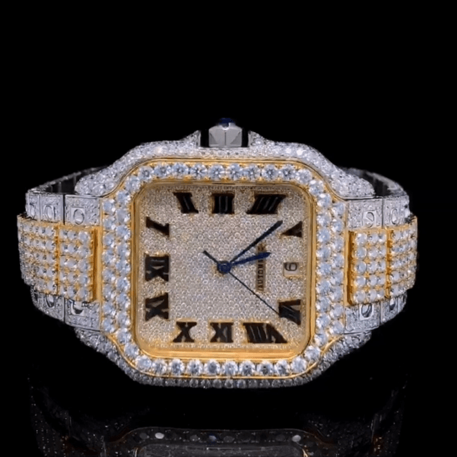 Premium Iced-Out Moissanite Chronograph Watch