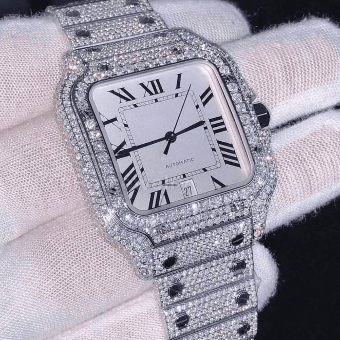 Shiny Iced Out Moissanite Watch for Every Occasion