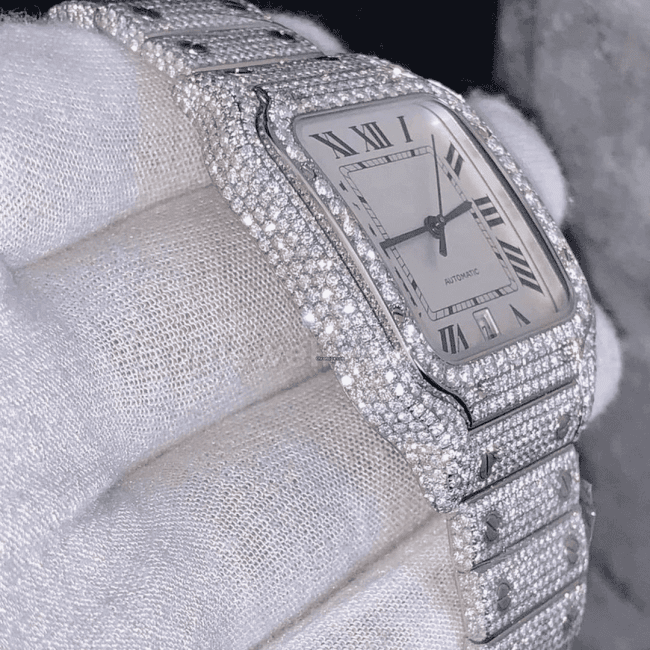 Shiny Iced Out Moissanite Watch for Every Occasion - Image 2
