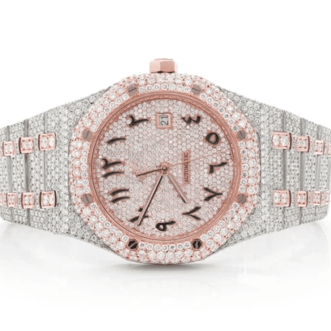 Stainless Steel Hip Hop VVS Moissanite Watch for Gift