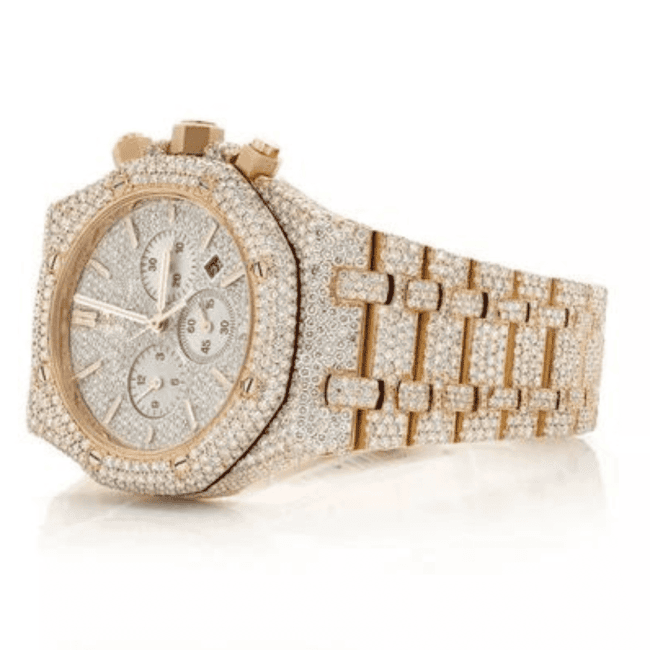 Iced-Out Moissanite Diamond Bust-Down Automatic Watch - Image 4