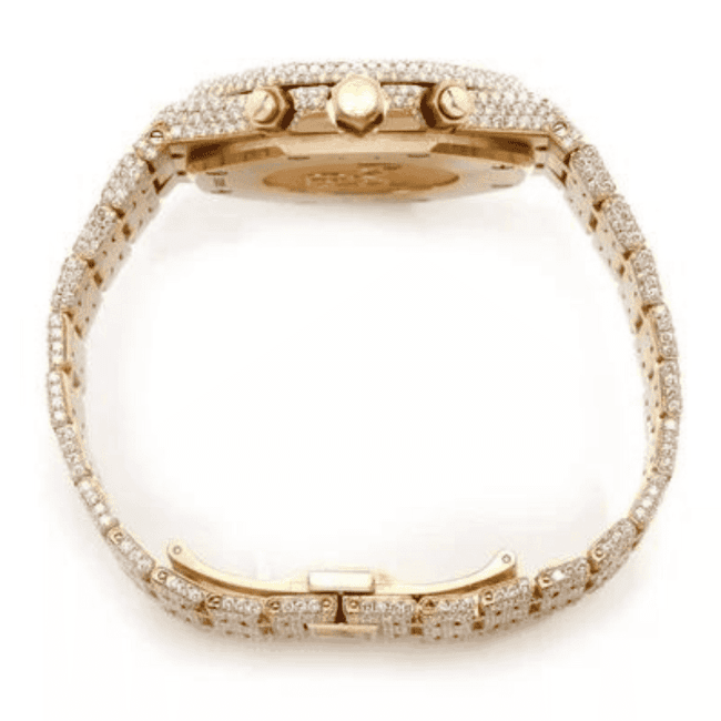 Iced-Out Moissanite Diamond Bust-Down Automatic Watch - Image 3