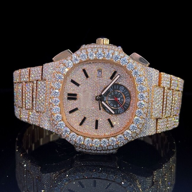 Iced Out Moissanite Diamond Automatic Bust Down Watch - Image 3