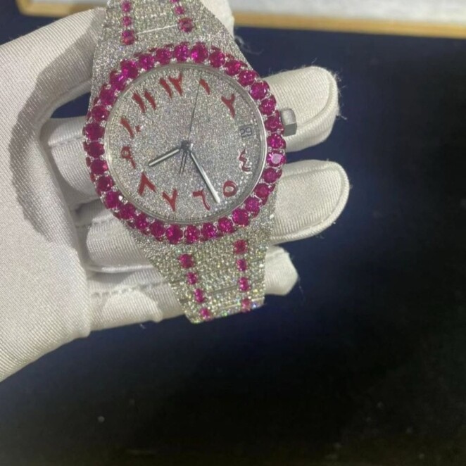 Iced Out Moissanite Watch – Luxury Bust Down Timepiece