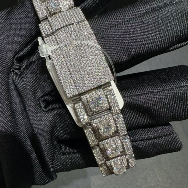 Fully Iced Bust Down Moissanite Watch - Image 6