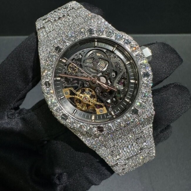 Diamond Moissanite Watch – Full Iced Out Timepiece - Image 6
