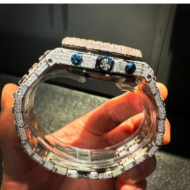 Diamond Moissanite Watch - Full Iced Out Watch - Image 7