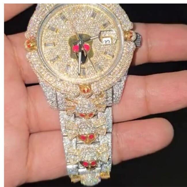 Classic Iced Out Diamond Moissanite Watch - Image 3