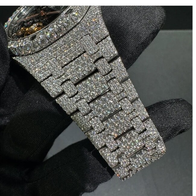 Diamond Moissanite Watch – Full Iced Out Timepiece - Image 4