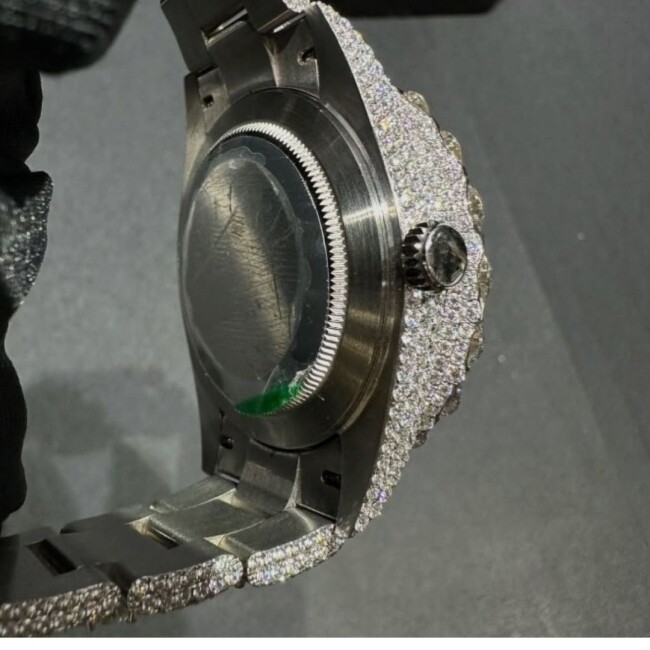 Fully Iced Bust Down Moissanite Watch - Image 3