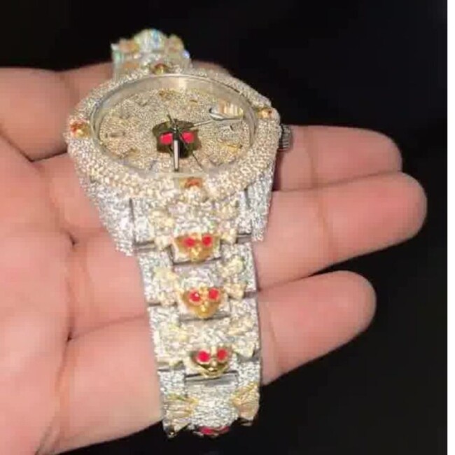 Classic Iced Out Diamond Moissanite Watch - Image 2