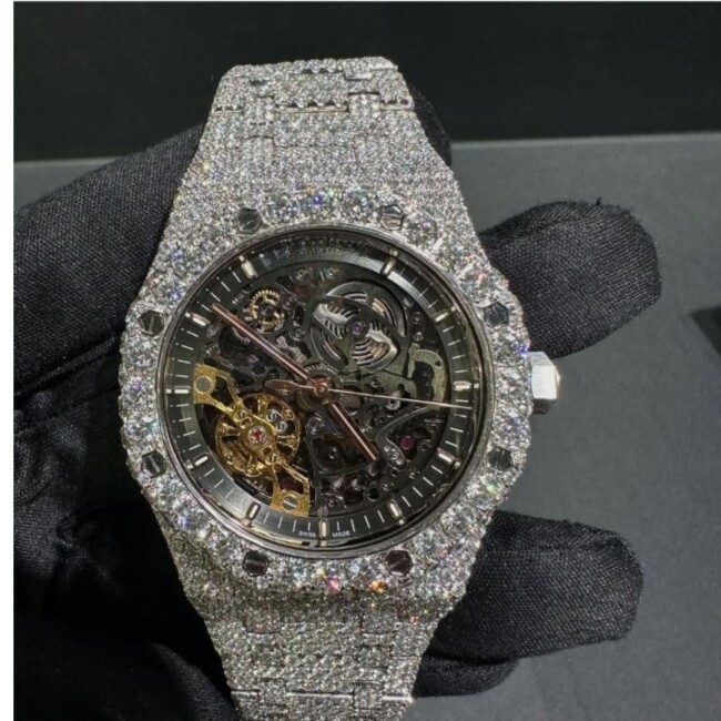 Diamond Moissanite Watch – Full Iced Out Timepiece - Image 3
