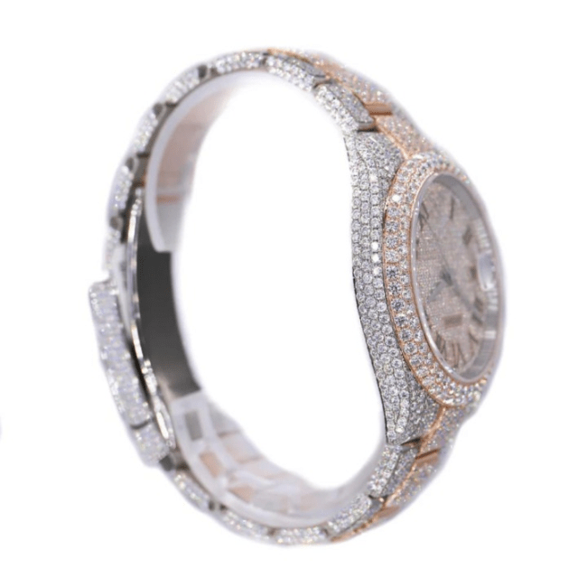 Stainless Steel VVS Moissanite Bust Down Watch - Image 5