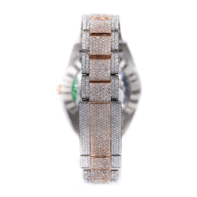 Stainless Steel VVS Moissanite Bust Down Watch - Image 4