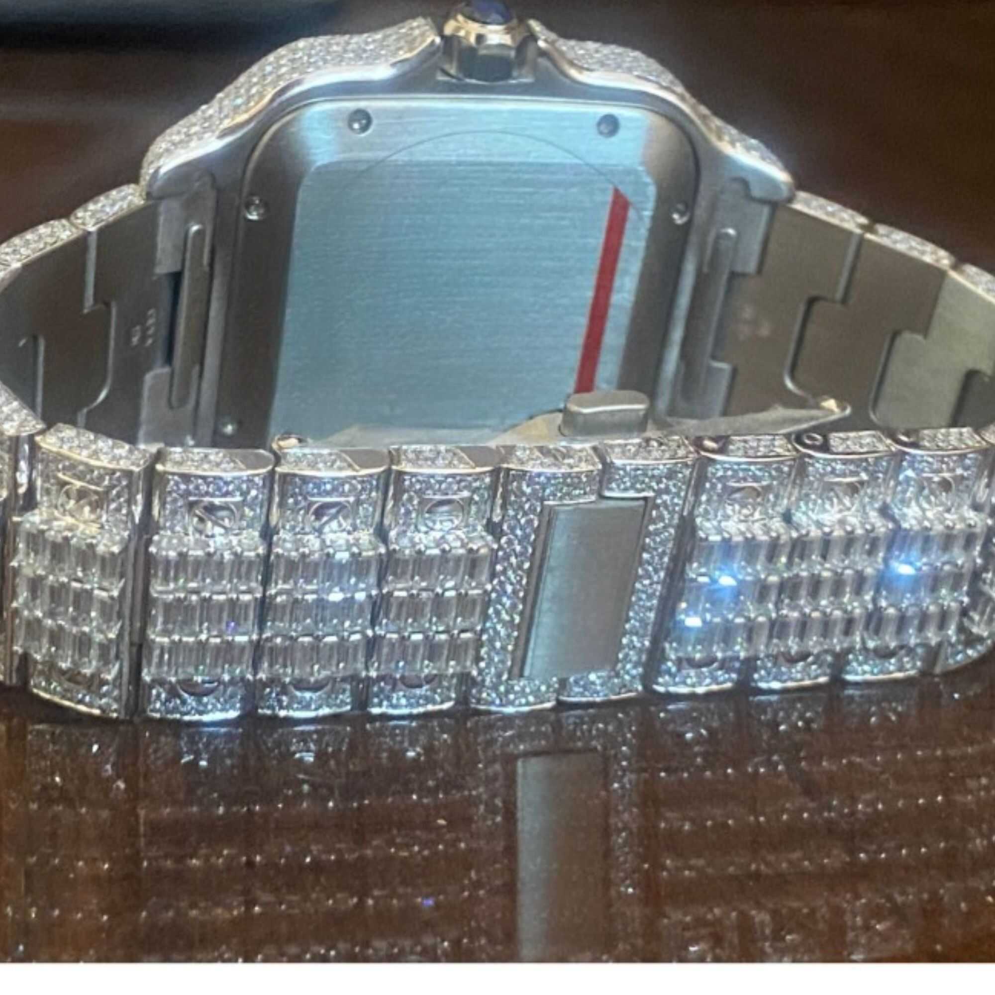 Men’s Bust Down Moissanite Watches Iced Out Fully 7 Men’s Bust Down Moissanite Watches Iced Out Fully - Image 7