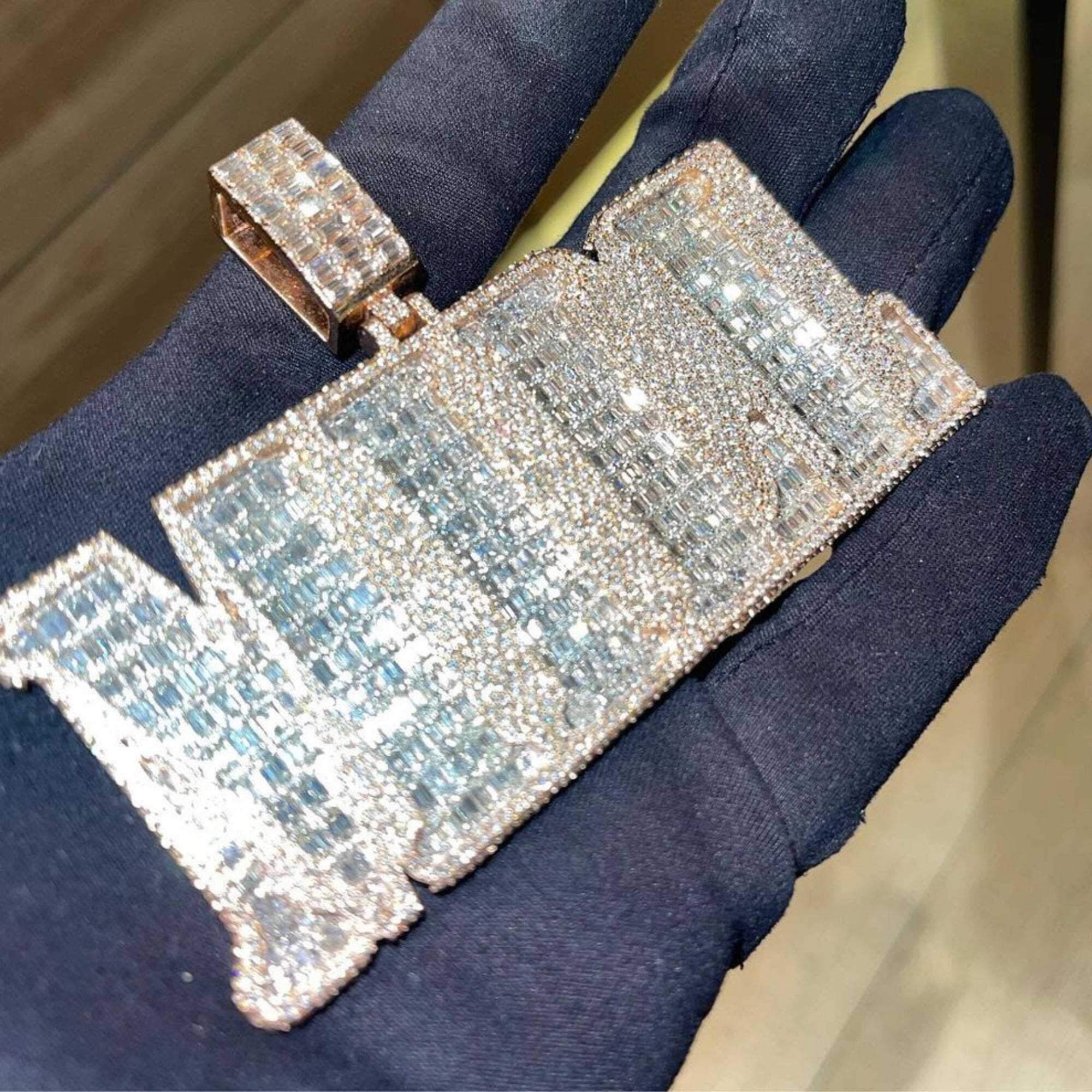 925 Silver Iced Out Featuring VVS Moissanite Diamonds Custom Pendant / Charms 3 925 Silver Iced Out Featuring VVS Moissanite Diamonds Custom Pendant / Charms - Image 3