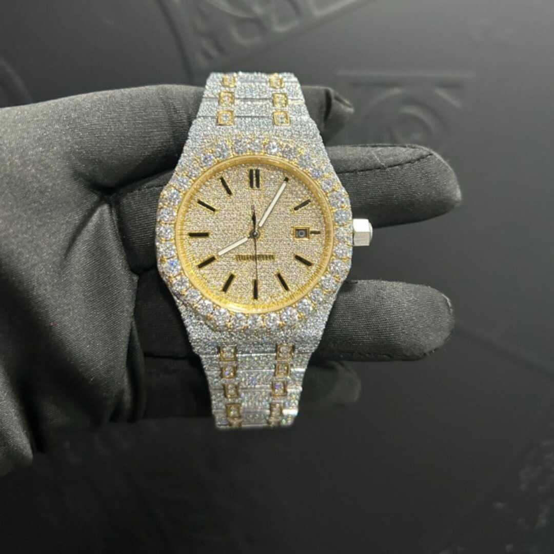 Moissanite Diamond Watch In Unique Style Fully Iced Out Watch Custom 2 Moissanite Diamond Watch In Unique Style Fully Iced Out Watch Custom - Image 2