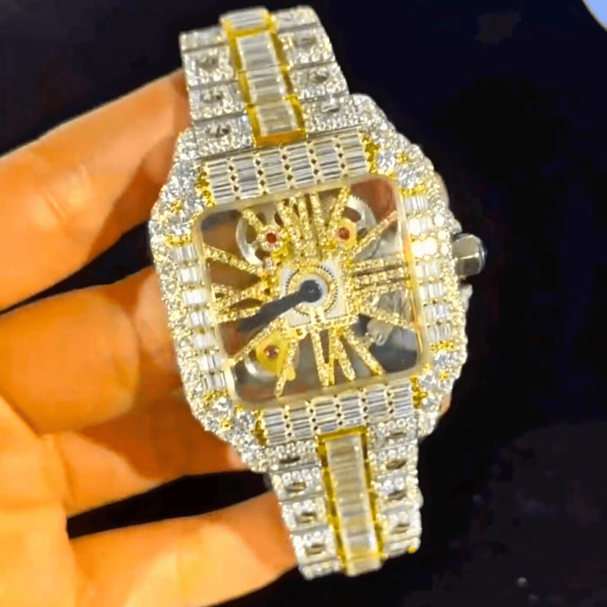 Royal Ice Bust Down Watch High-Shine Moissanite Edition 1 Royal Ice Bust Down Watch High-Shine Moissanite Edition