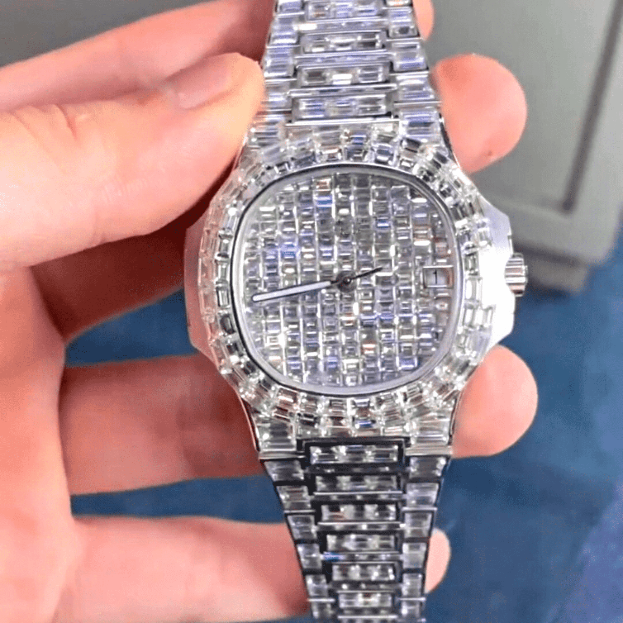 High-End Automatic Moissanite Watch with Sapphire Crystal 1 High-End Automatic Moissanite Watch with Sapphire Crystal