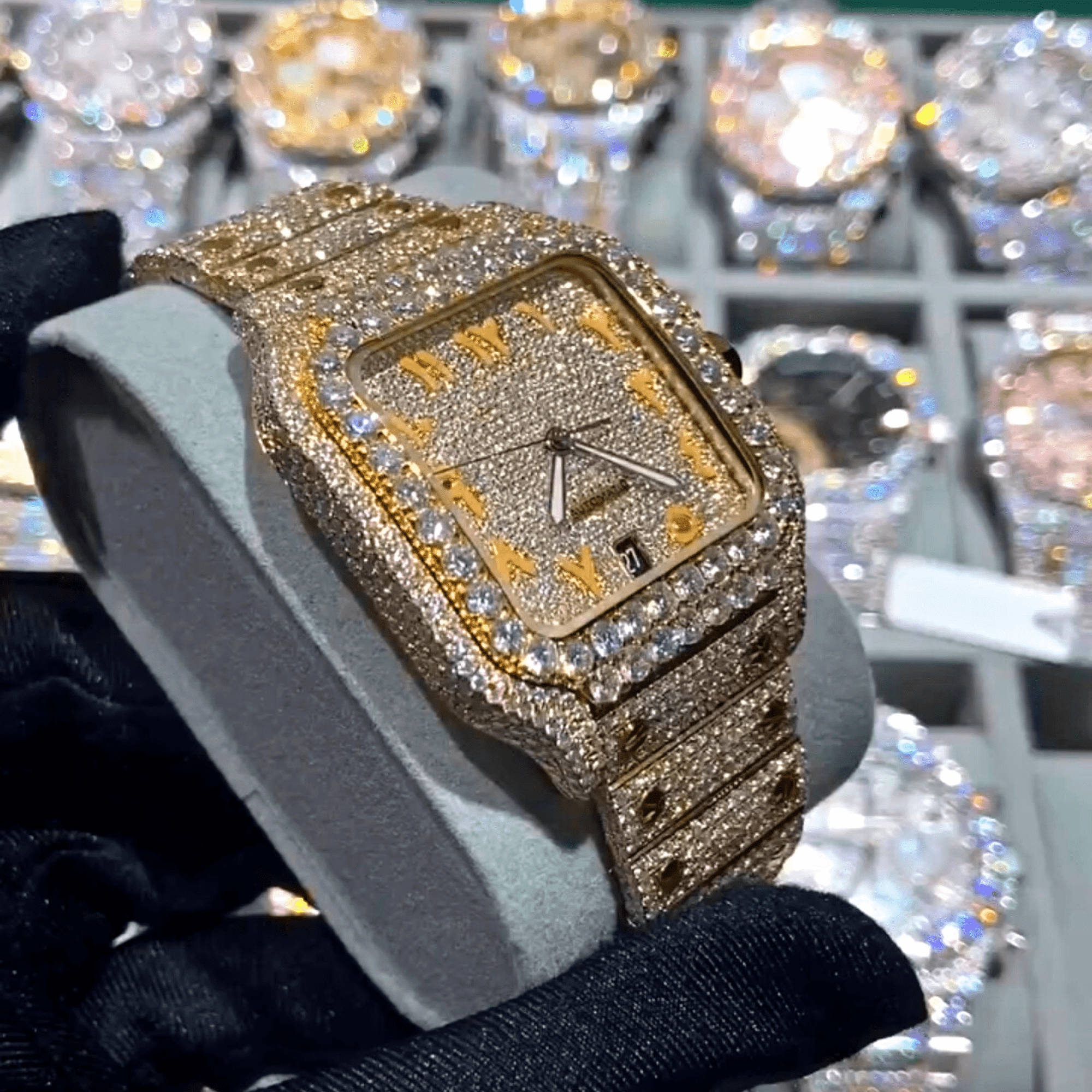 Rapper’s Dream Bust Down Watch – VVS Moissanite Iced Out 2 Rapper’s Dream Bust Down Watch – VVS Moissanite Iced Out - Image 2