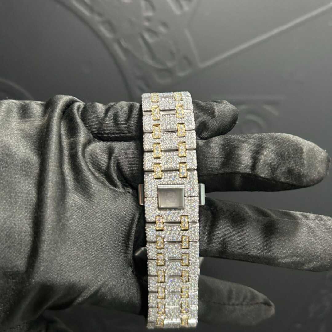 Moissanite Diamond Watch In Unique Style Fully Iced Out Watch Custom 3 Moissanite Diamond Watch In Unique Style Fully Iced Out Watch Custom - Image 3