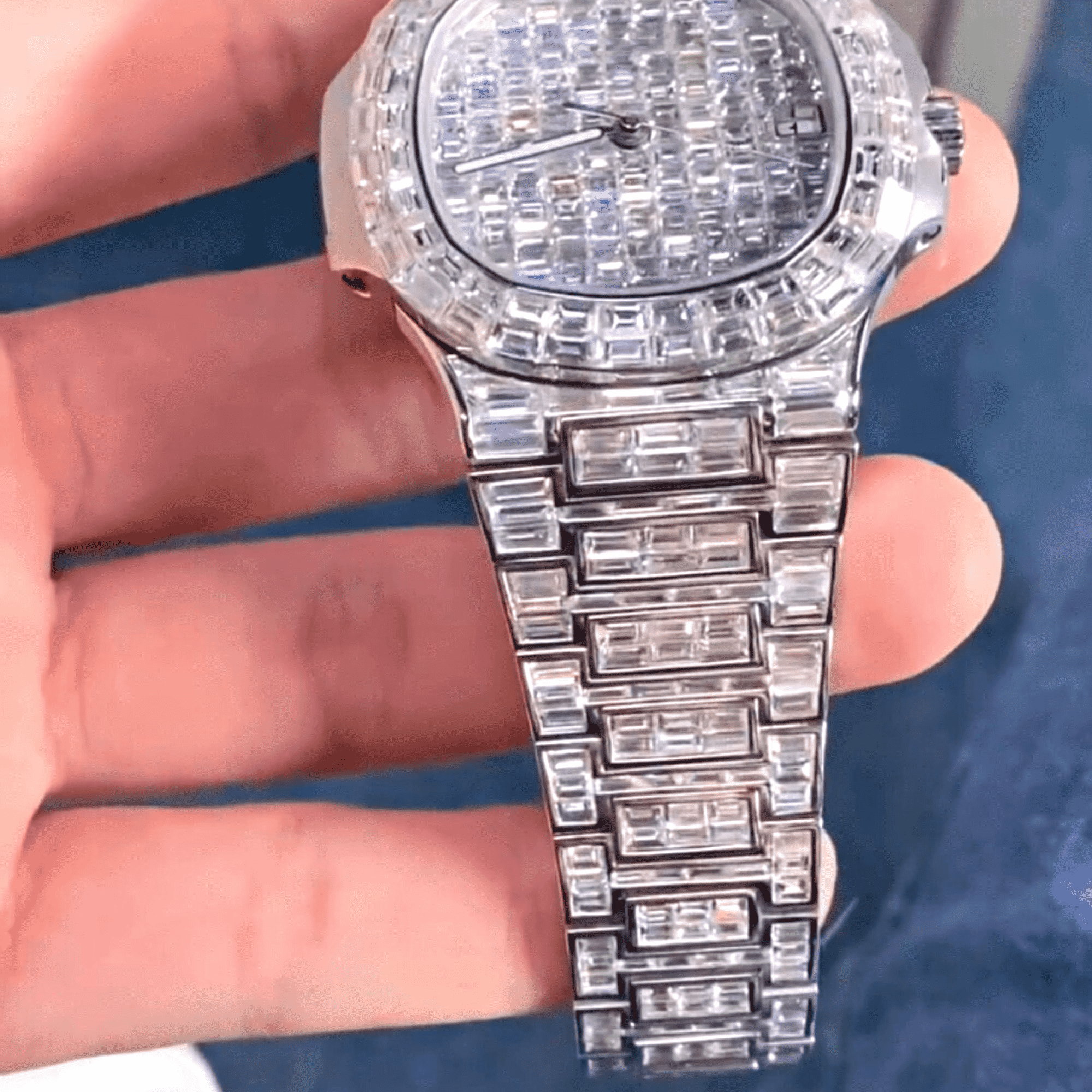 High-End Automatic Moissanite Watch with Sapphire Crystal 2 High-End Automatic Moissanite Watch with Sapphire Crystal - Image 2