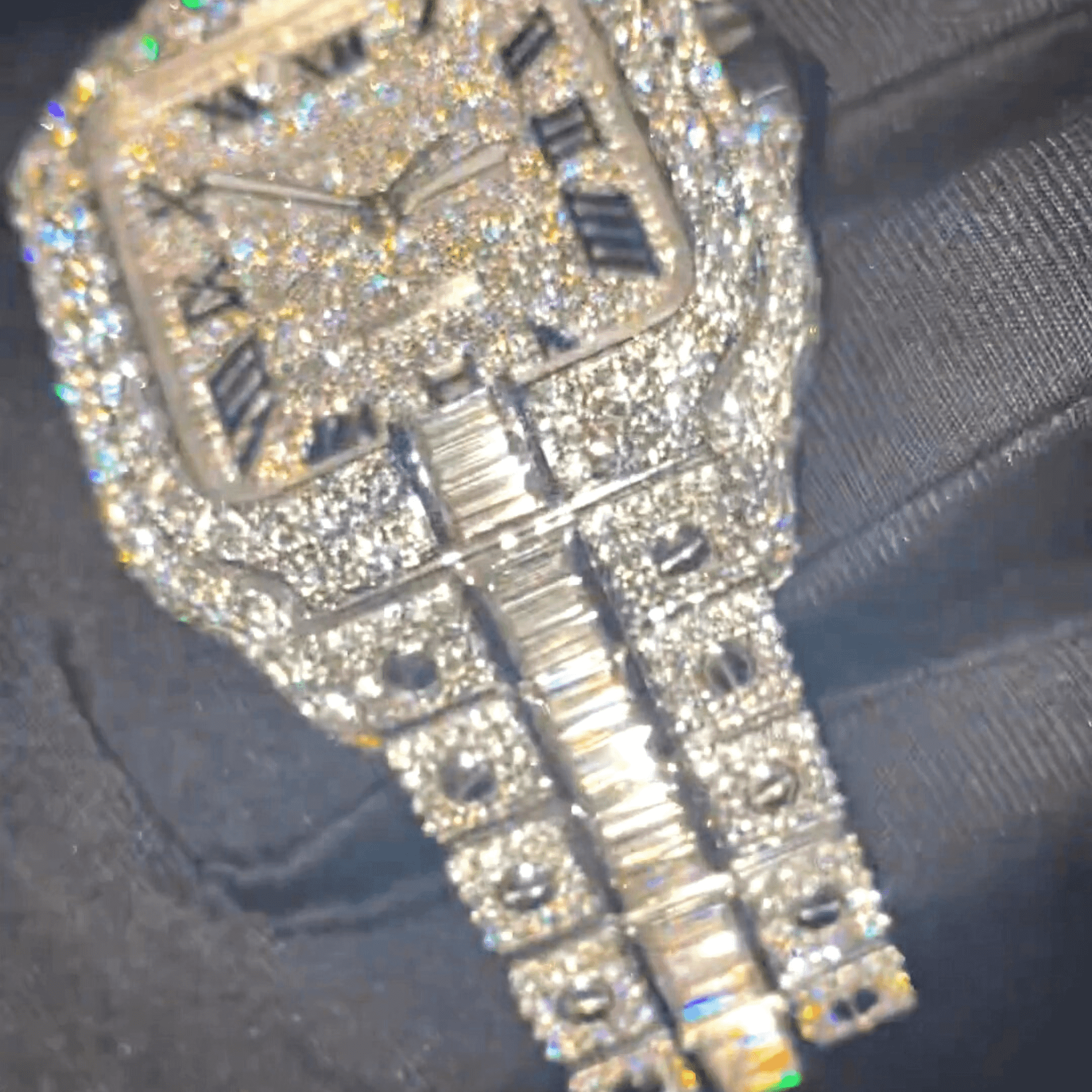 Street Royalty Bust Down Watch VVS Moissanite Diamond Iced 2 Street Royalty Bust Down Watch VVS Moissanite Diamond Iced - Image 2
