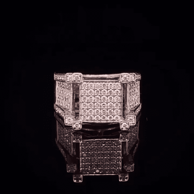 925 Silver Iced Out Ring, Hip Hop Rings for Mens, Crafted with VVS Moissanite Diamond 1 925 Silver Iced Out Ring, Hip Hop Rings for Mens, Crafted with VVS Moissanite Diamond