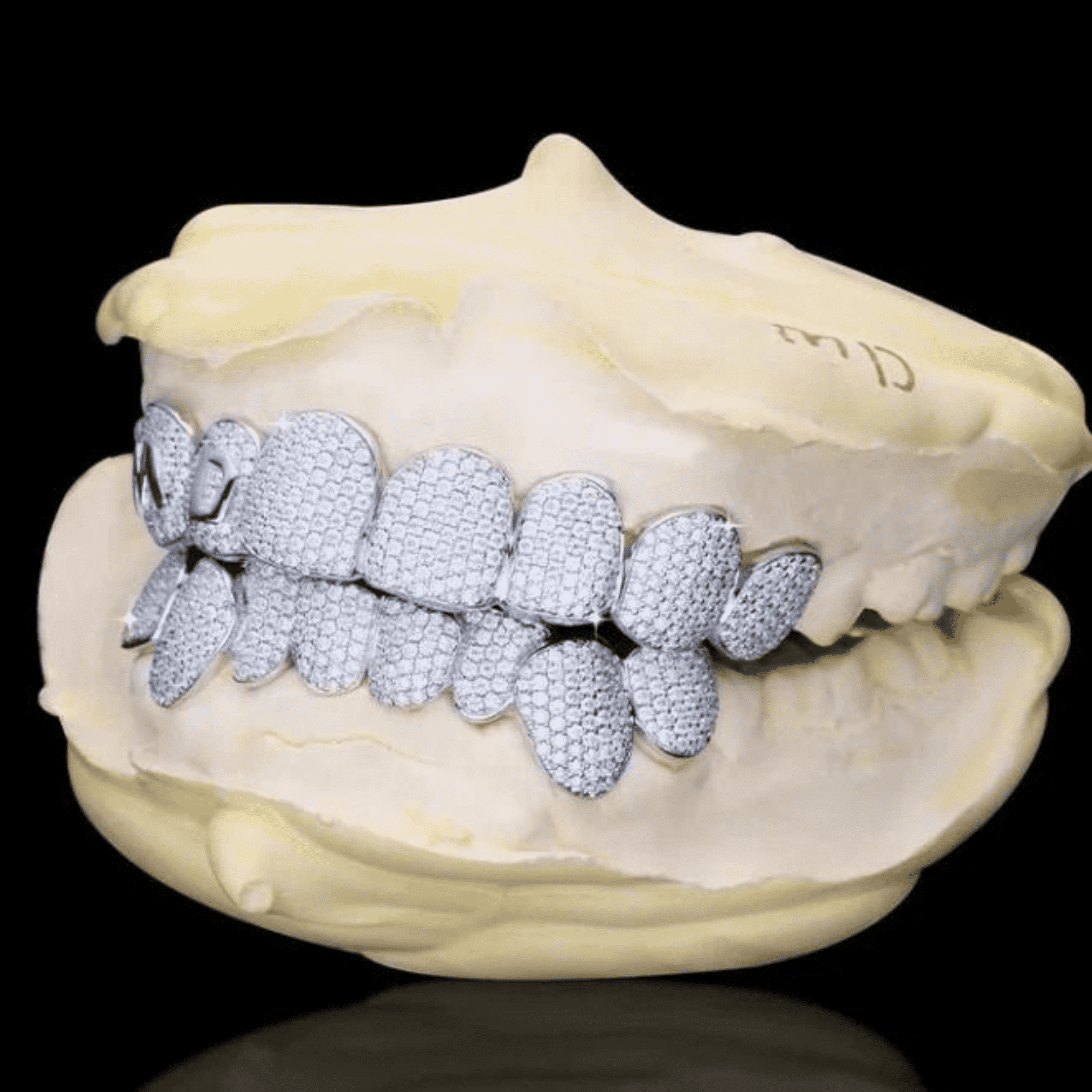 925 Silver Iced Out Teeth Grillz – Smooth Finish & High Shine 4 925 Silver Iced Out Teeth Grillz – Smooth Finish & High Shine - Image 4