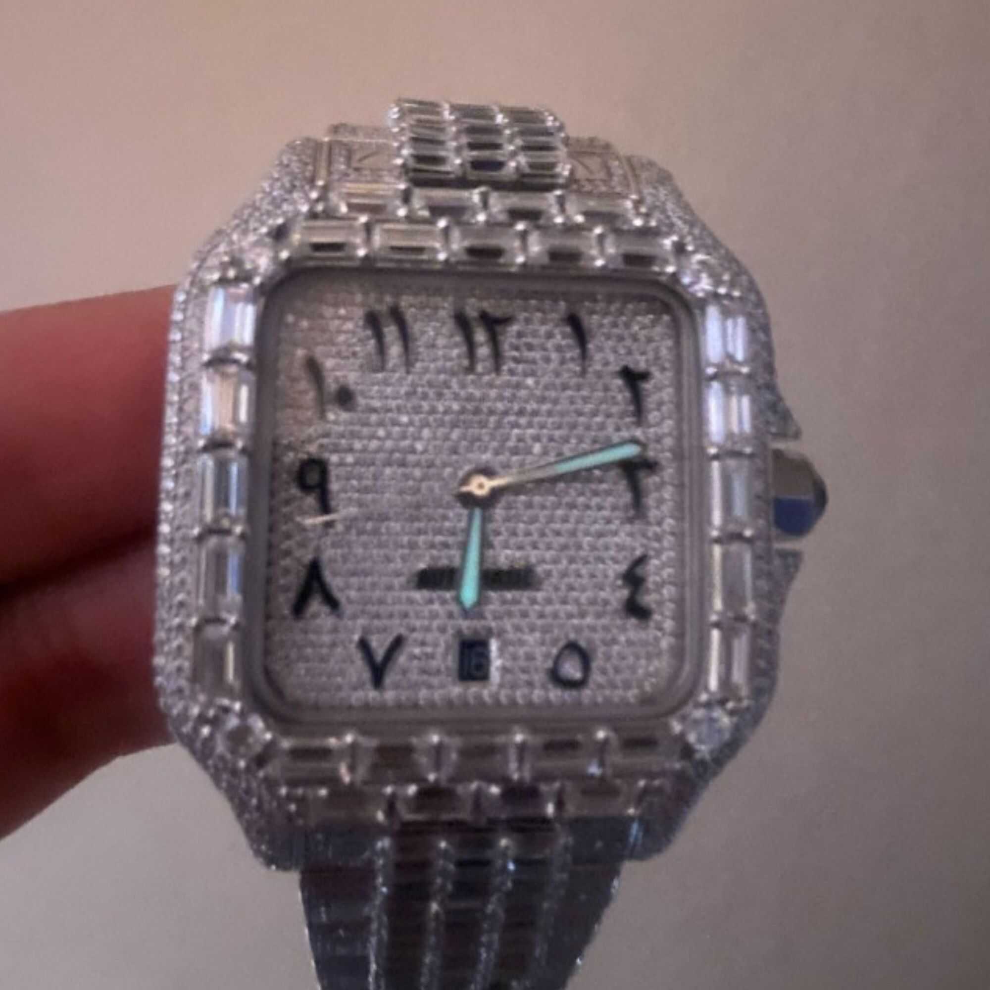 Men’s Bust Down Moissanite Watches Iced Out Fully 5 Men’s Bust Down Moissanite Watches Iced Out Fully - Image 5
