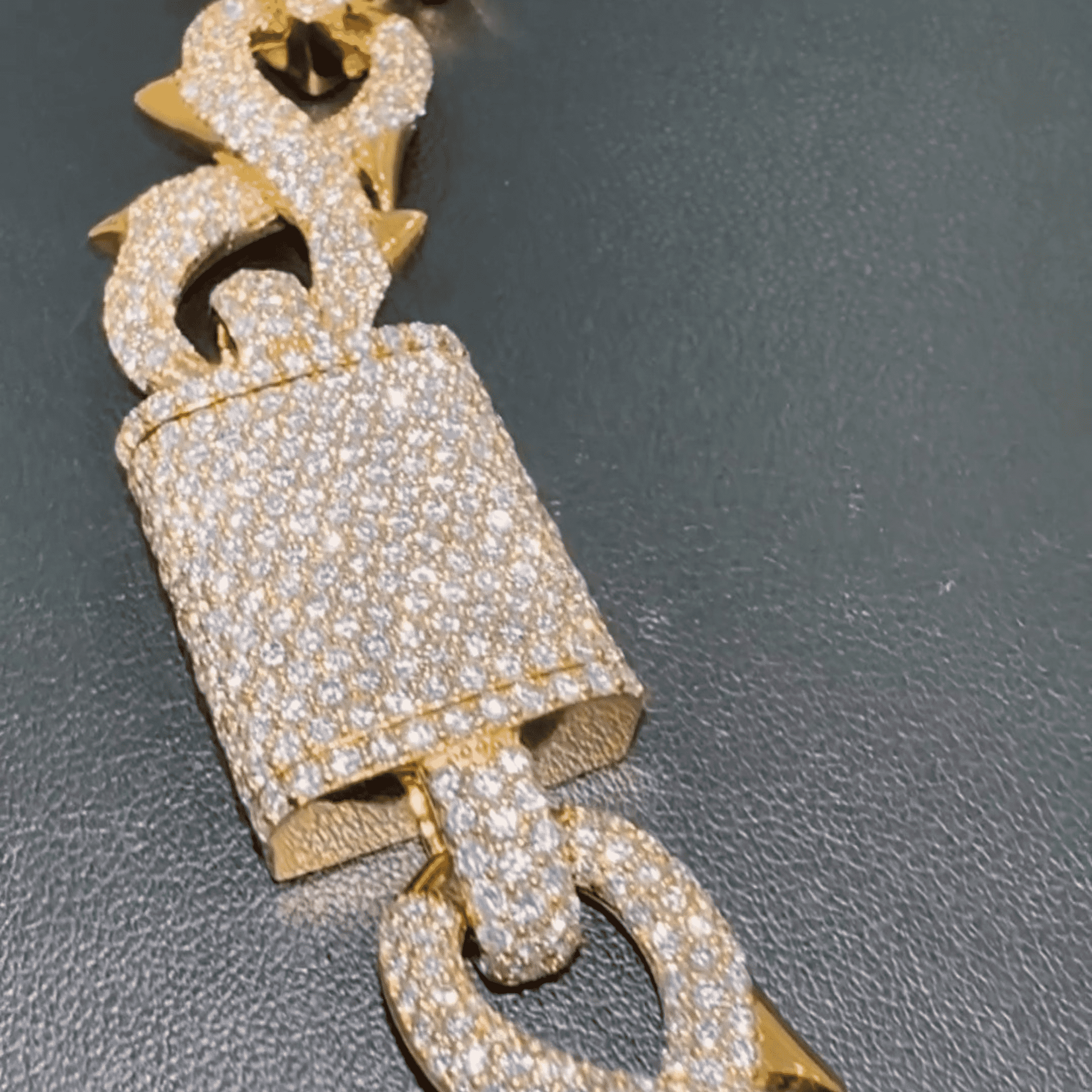 Diamond Tone Silver Men’s Iced Out Cuban Link Chain Moissanite Chains 4 Diamond Tone Silver Men’s Iced Out Cuban Link Chain Moissanite Chains - Image 4