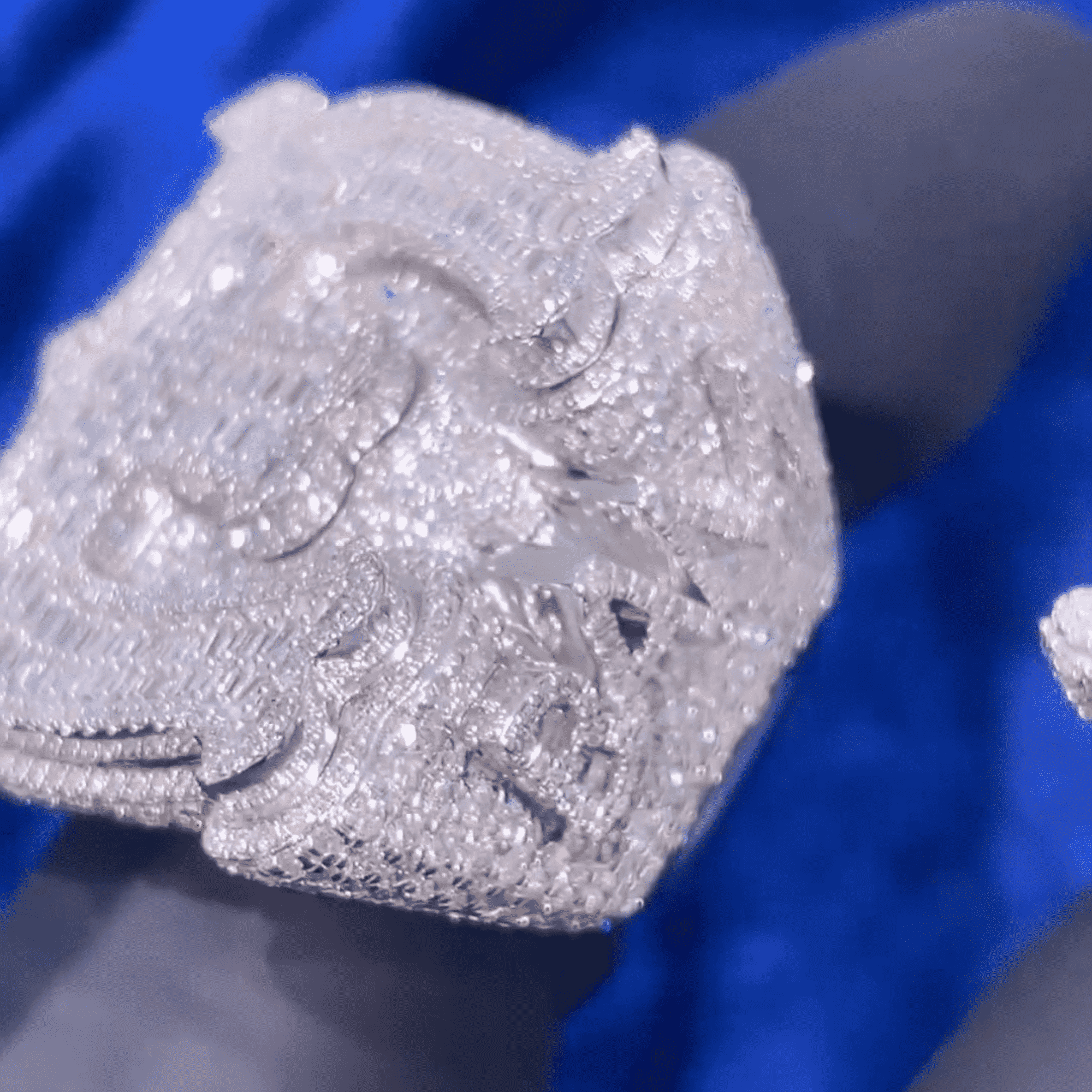 925 Silver Iced Out Ring, VVS Moissanite Diamond Ring, Hip Hop Ring 4 925 Silver Iced Out Ring, VVS Moissanite Diamond Ring, Hip Hop Ring - Image 4