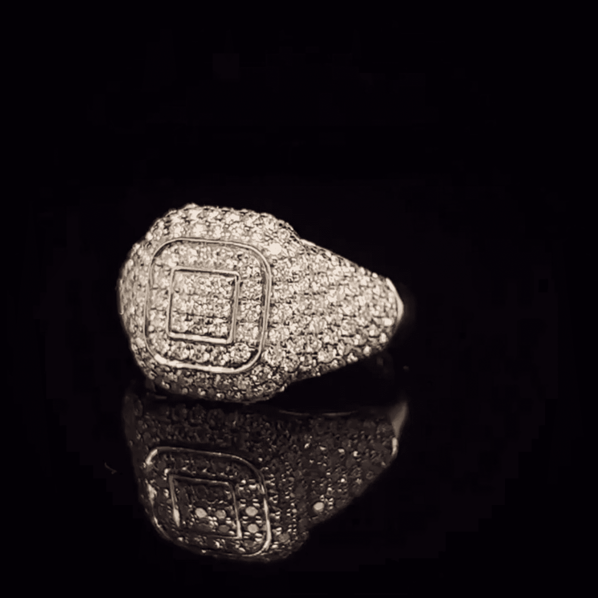 925 Silver Iced Out Ring, Hip Hop Ring for Mens, VVS Moissanite Diamonds 3 925 Silver Iced Out Ring, Hip Hop Ring for Mens, VVS Moissanite Diamonds - Image 3