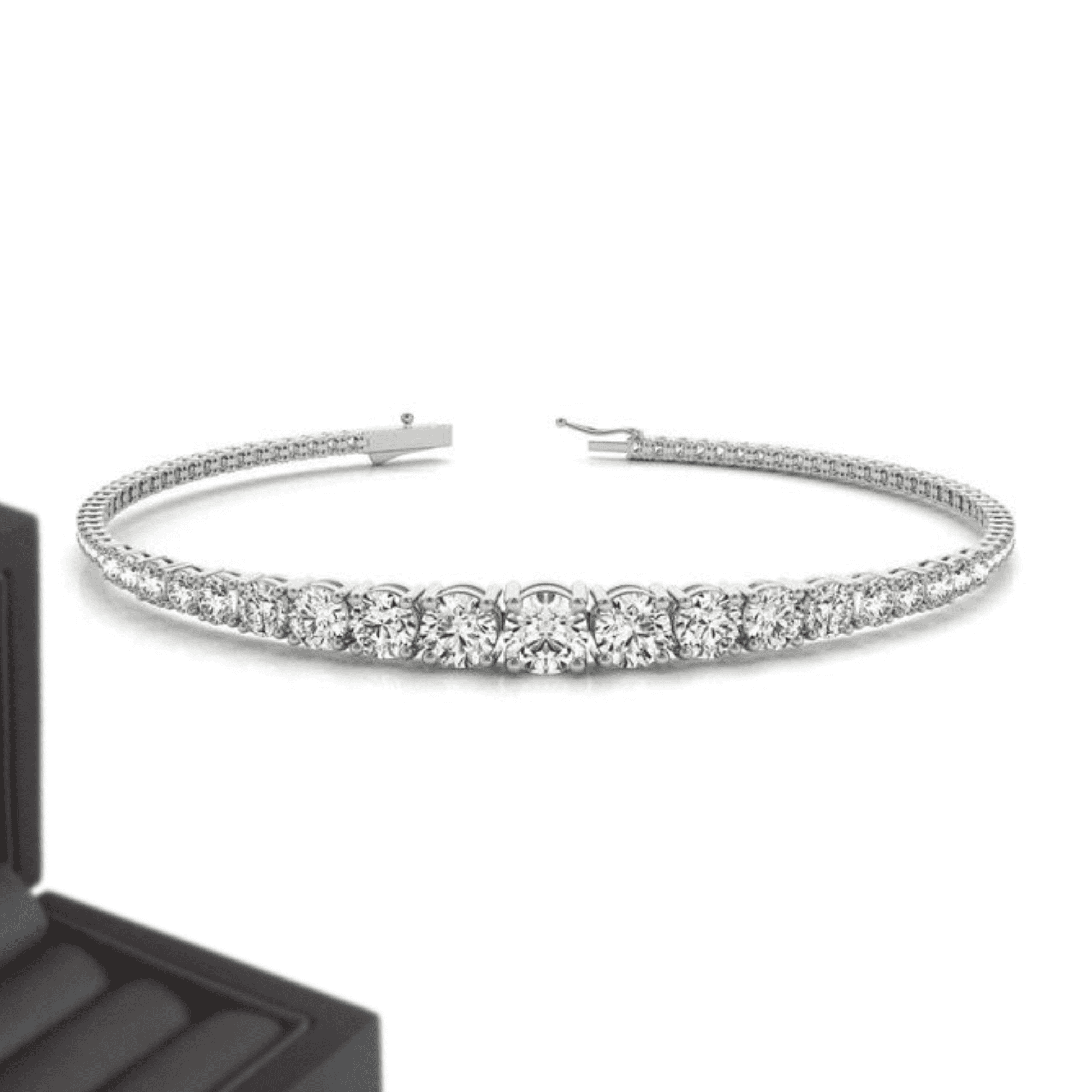 6 to 3 mm Iced Out Diamond Tennis Bracelets 4 6 to 3 mm Iced Out Diamond Tennis Bracelets - Image 4