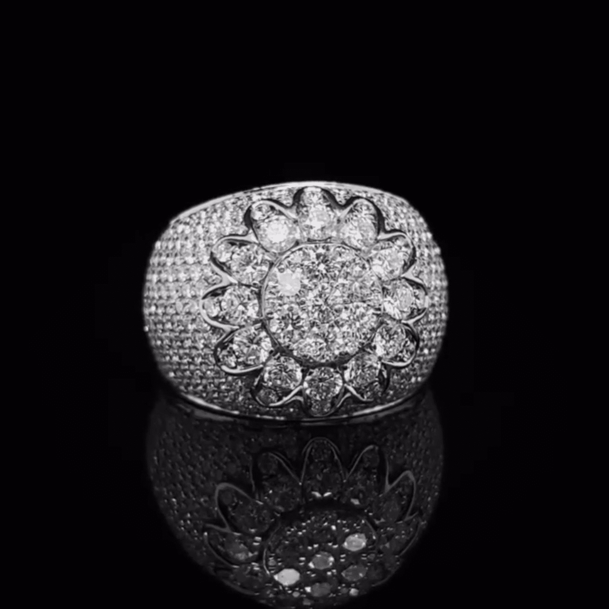 925 Silver Iced Out Ring, Hip Hop Ring for Mens, VVS Moissanite Diamonds 1 925 Silver Iced Out Ring, Hip Hop Ring for Mens, VVS Moissanite Diamonds