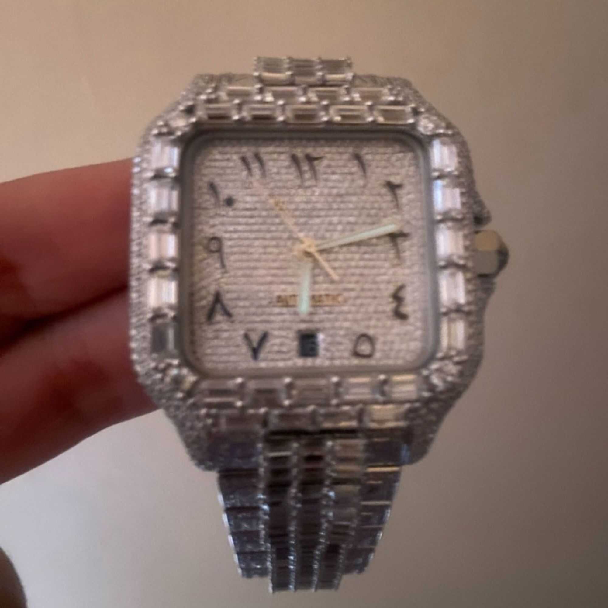 Men’s Bust Down Moissanite Watches Iced Out Fully 2 Men’s Bust Down Moissanite Watches Iced Out Fully - Image 2