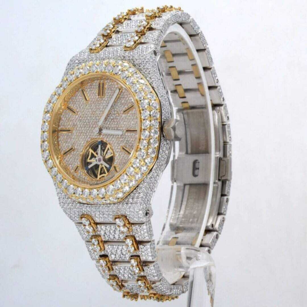 44MM Men’s White Gold Iced Out Watch | Luxury Shine 7 44MM Men’s White Gold Iced Out Watch | Luxury Shine - Image 7
