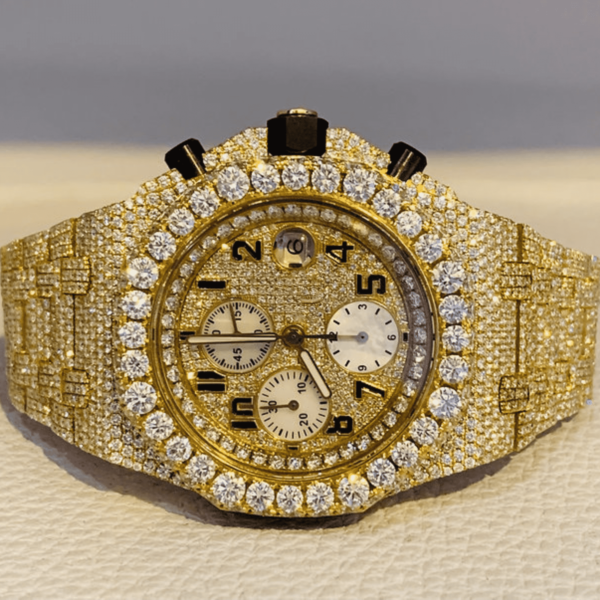 Stainless Steel VVS Moissanite Watch for Special Gift 1 Stainless Steel VVS Moissanite Watch for Special Gift