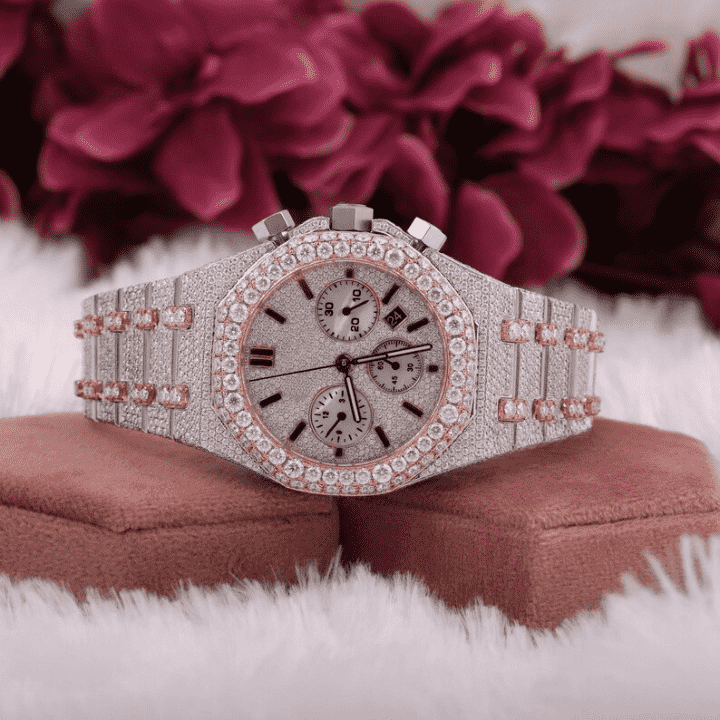 Luxury Moissanite Diamond Watch - Full Iced Out Watches 1 Luxury Moissanite Diamond Watch - Full Iced Out Watches
