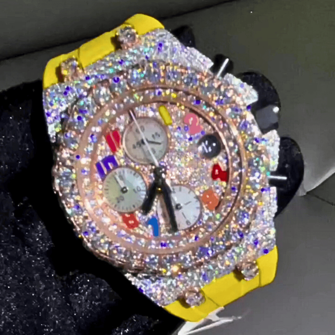 VVS Iced Out Moissanite Watch for Men and Women 1 VVS Iced Out Moissanite Watch for Men and Women