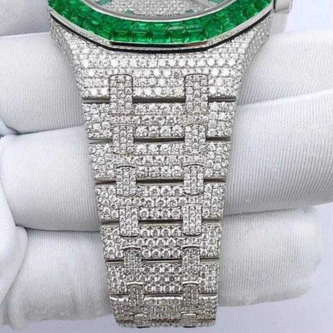 Moissanite Diamond Chronograph Watch for Daily Style 5 Moissanite Diamond Chronograph Watch for Daily Style - Image 5